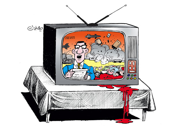 ali ferzat - علي فرزات-  كاريكاتير - حرب - 80