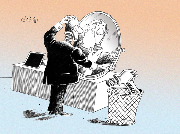 ali ferzat - علي فرزات-  كاريكاتير - نفاق - 118