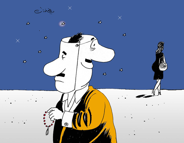 ali ferzat - علي فرزات-  كاريكاتير - نفاق - 138