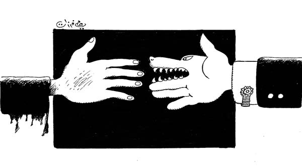 ali ferzat - علي فرزات-  كاريكاتير - مفاوضات - 589