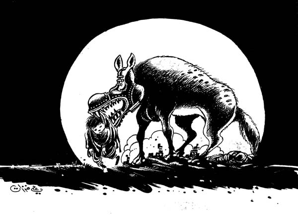 ali ferzat - علي فرزات-  كاريكاتير - حرب - 626