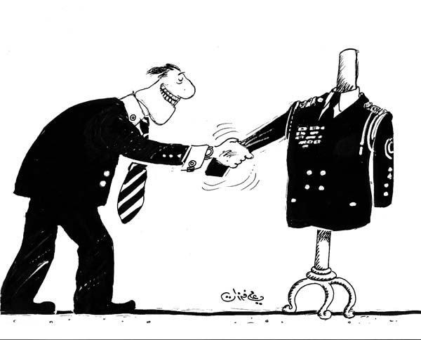 ali ferzat - علي فرزات-  كاريكاتير - عسكرتاريا - 723